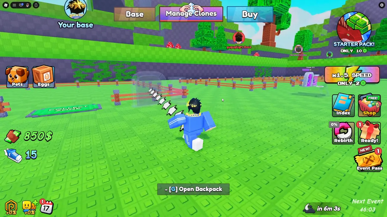 Step 2: the Shop button on the right side of the screen.