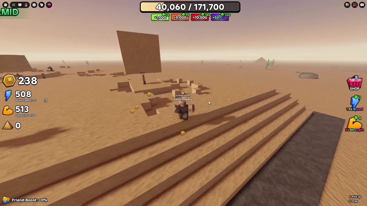 The bottom steps of the pyramid, built block by block by the whole server.