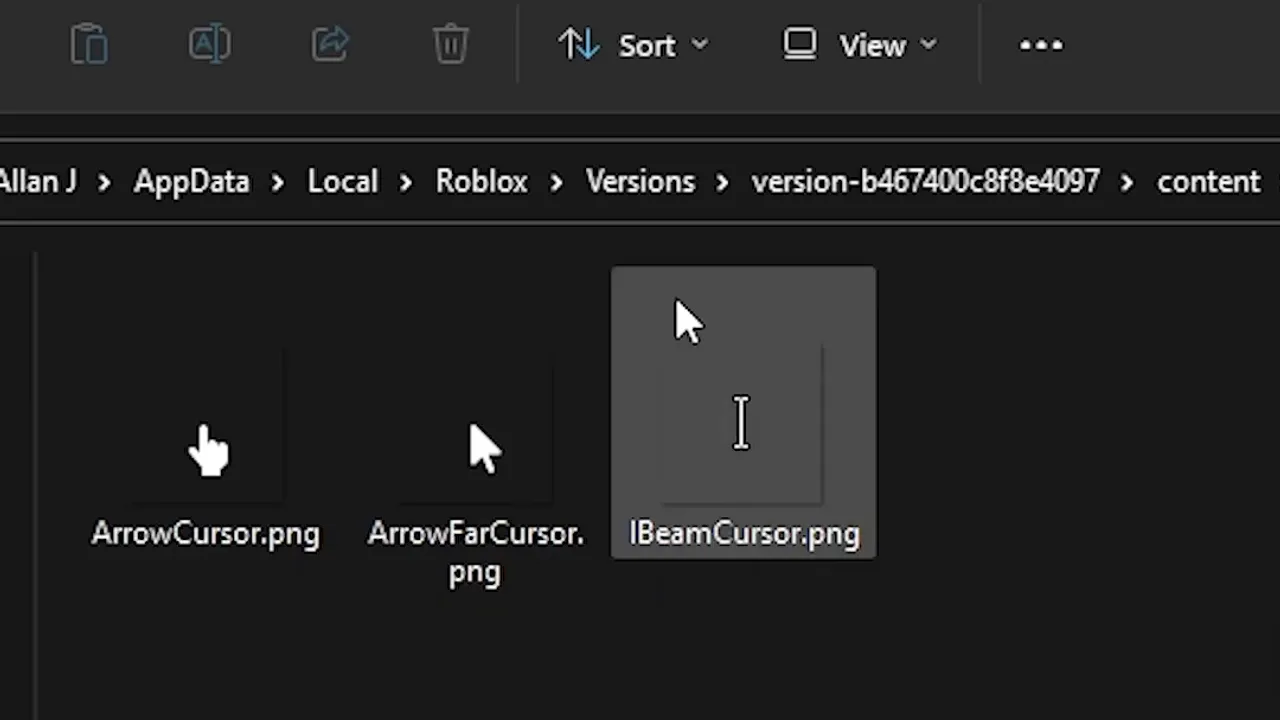 The default Roblox cursors inside KeyboardMouse. Screenshot from my video.