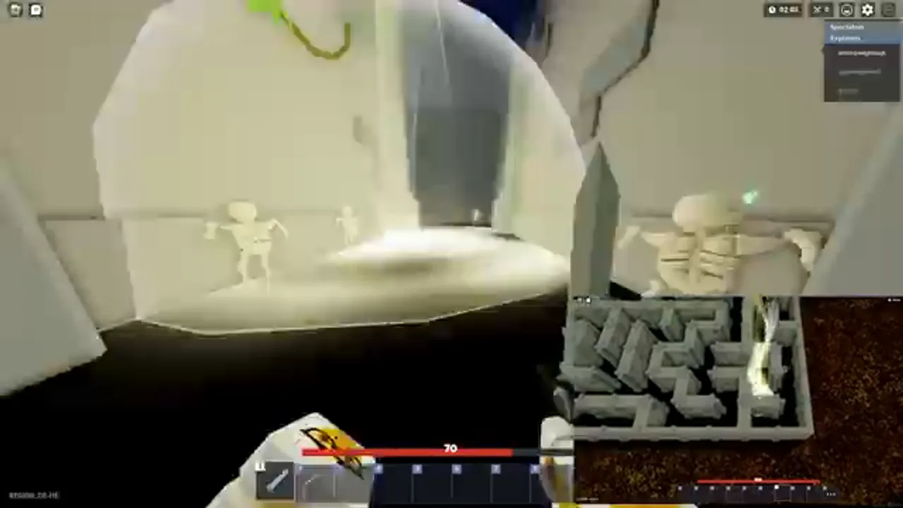 The maze trial. My teammate saw the map and moved the light, and I followed it through the maze. From my video.