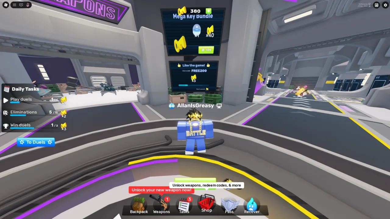 Step 2: the Shop button in the bar at the bottom of the lobby.